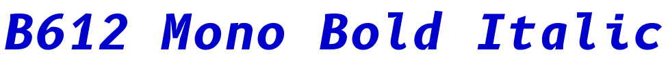 B612 Mono Bold Italic fuente